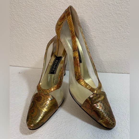 J. Renee’ Metalic evening heels - Picture 1 of 7